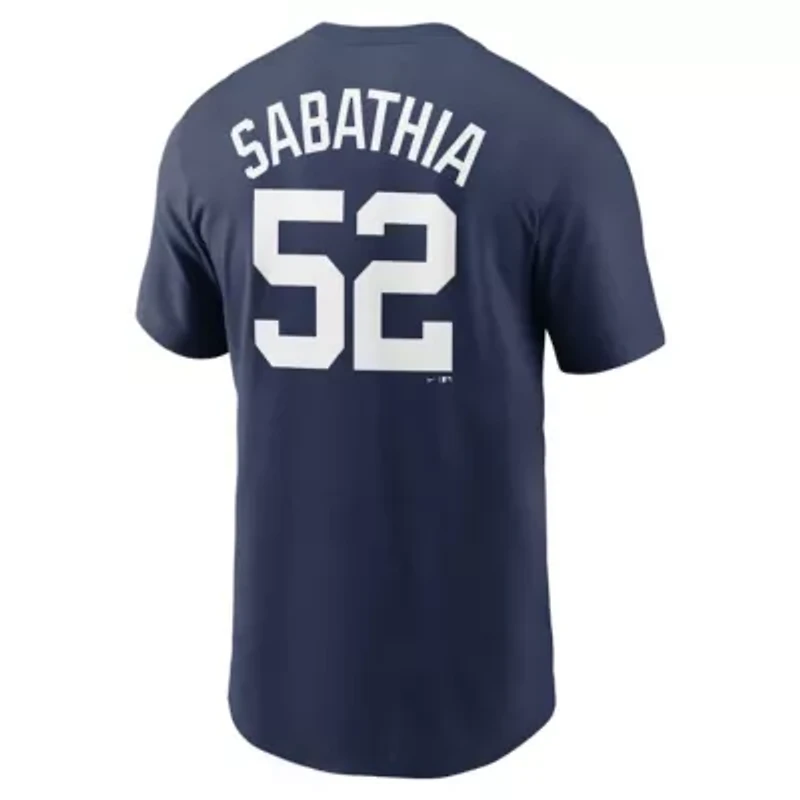 MLB Nike CC Sabathia New York Yankees 2025 Baseball Hall of Fame Retired Name & Number T-Shirt