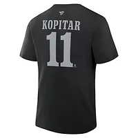 NHL Fanatics Anze Kopitar Los Angeles Kings Authentic Stack Name & Number T-Shirt