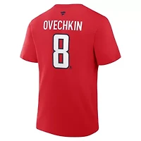 NHL Fanatics Alexander Ovechkin Washington Capitals Authentic Stack Name & Number T-Shirt