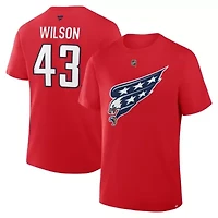 NHL Fanatics Tom Washington Capitals Authentic Stack Name & Number T-Shirt