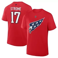NHL Fanatics Dylan Strome Washington Capitals Authentic Stack Name & Number T-Shirt