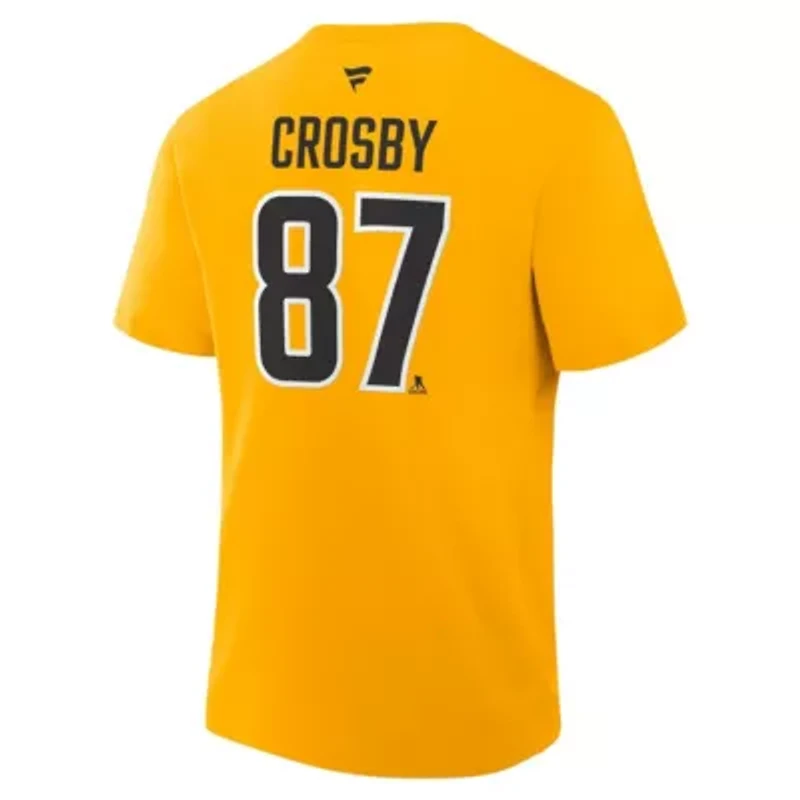 NHL Fanatics Sidney Crosby Pittsburgh Penguins Authentic Stack Name & Number T-Shirt