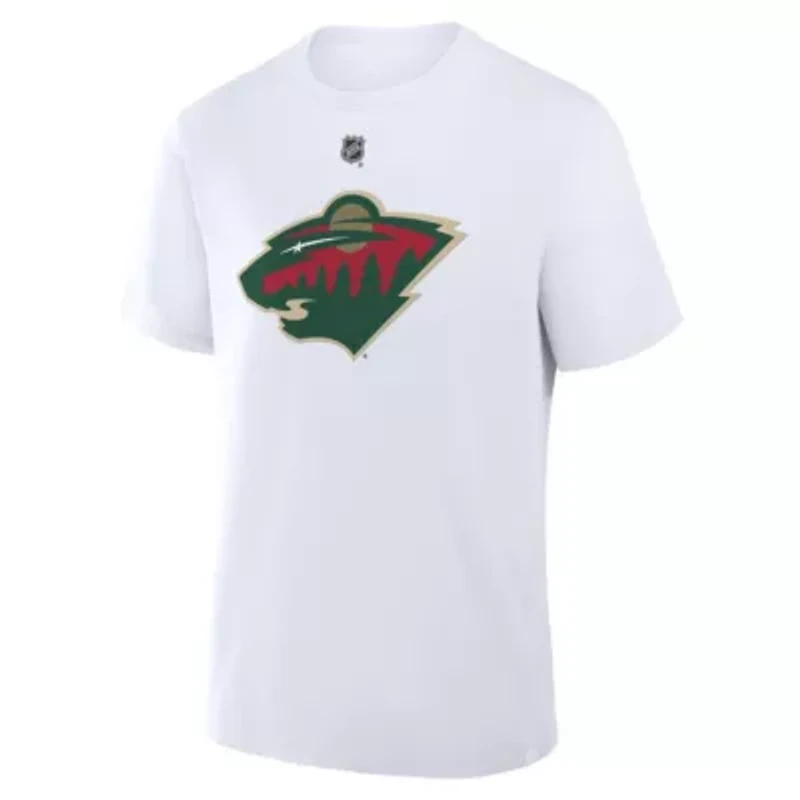 NHL Fanatics Brock Faber Minnesota Wild Authentic Stack Name & Number T-Shirt