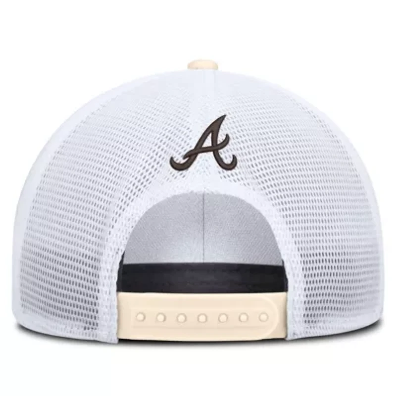 MLB Nike Natural/White Atlanta Braves Rise Dri-FIT Trucker Adjustable Hat​