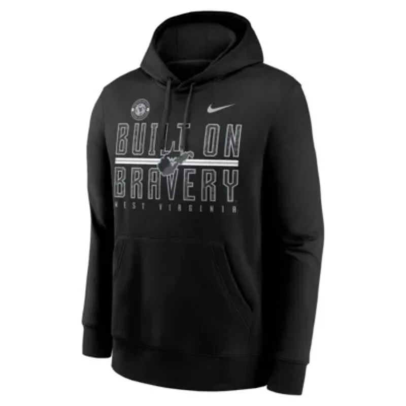 NCAA Nike West Virginia Mountaineers Built on Bravery Club Fleece Hoodie