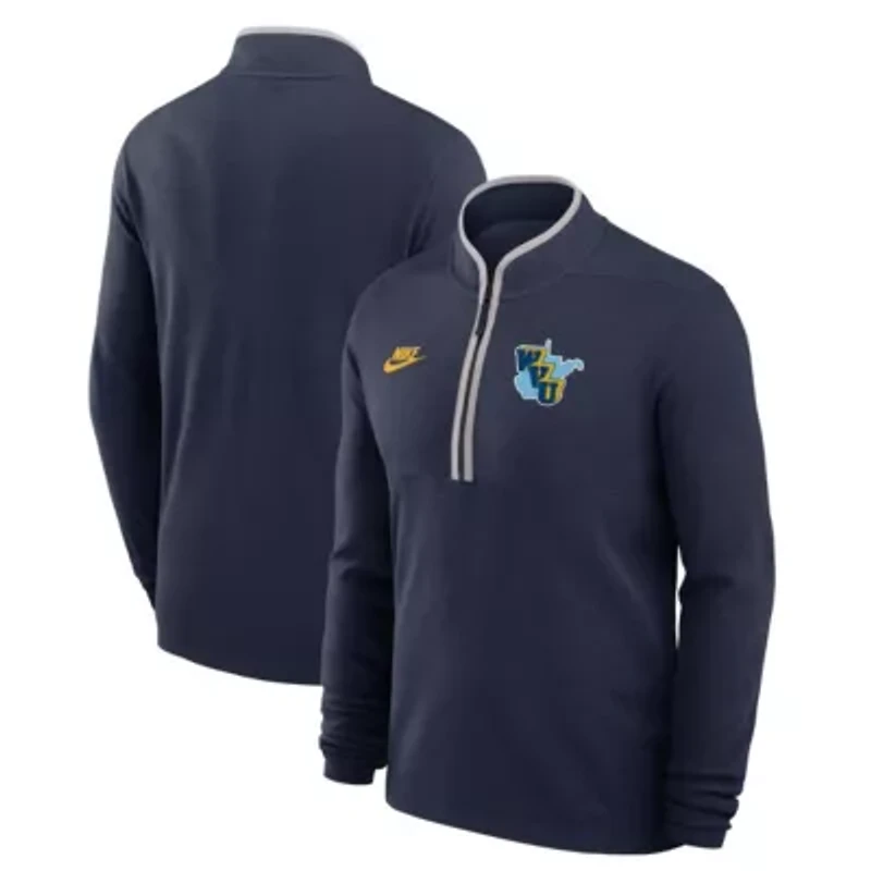 NCAA Nike West Virginia Mountaineers Throwback Lightweight Victory Dri-FIT Half-Zip Pullover