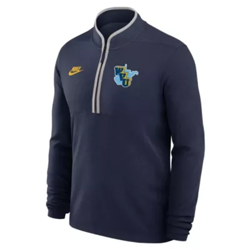 NCAA Nike West Virginia Mountaineers Throwback Lightweight Victory Dri-FIT Half-Zip Pullover