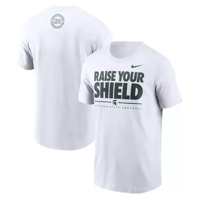 NCAA Nike Michigan State Spartans 2025 Football Fan Raise Your Shield T-Shirt