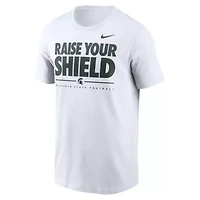 NCAA Nike Michigan State Spartans 2025 Football Fan Raise Your Shield T-Shirt