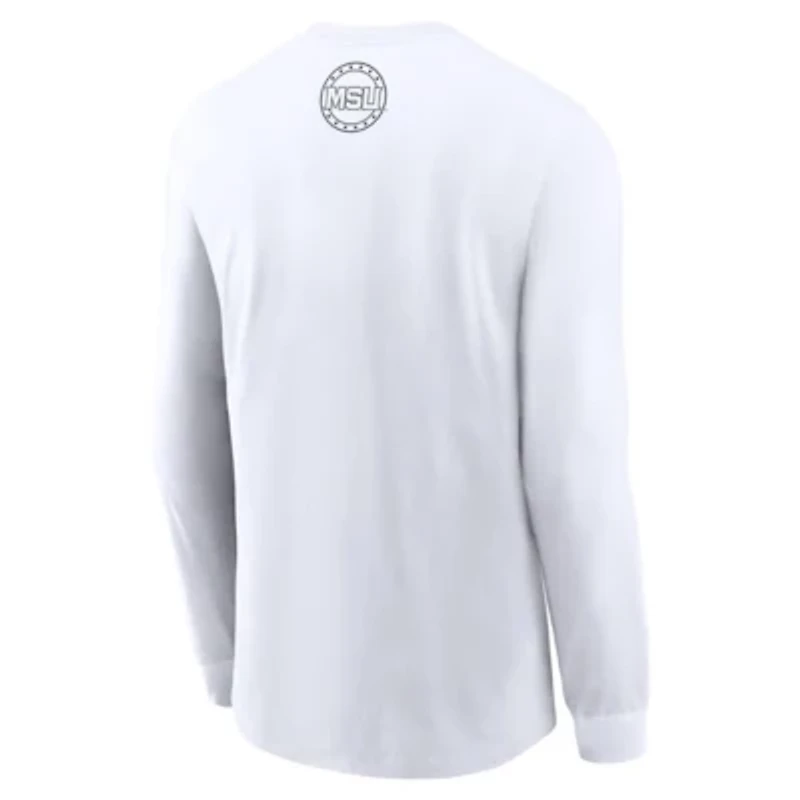 NCAA Nike Michigan State Spartans 2025 Football Fan Raise Your Shield Long Sleeve T-Shirt