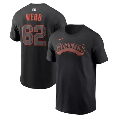 MLB Nike Logan Webb San Francisco Giants Alternate Name & Number T-Shirt