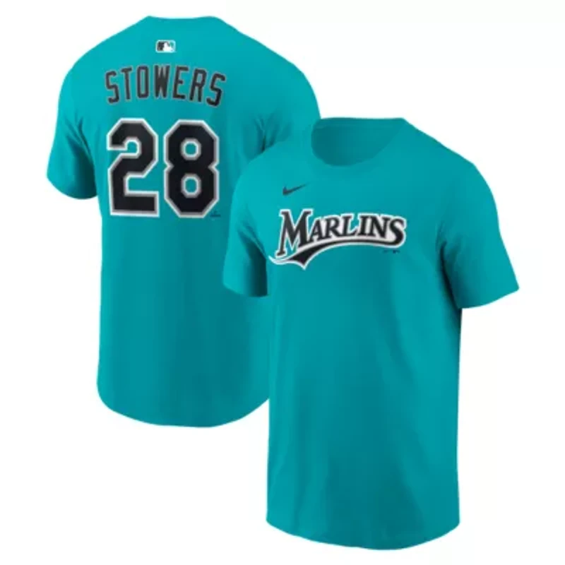 MLB Nike Kyle Stowers Miami Marlins Alternate Name & Number T-Shirt
