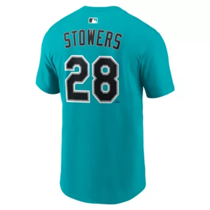 MLB Nike Kyle Stowers Miami Marlins Alternate Name & Number T-Shirt