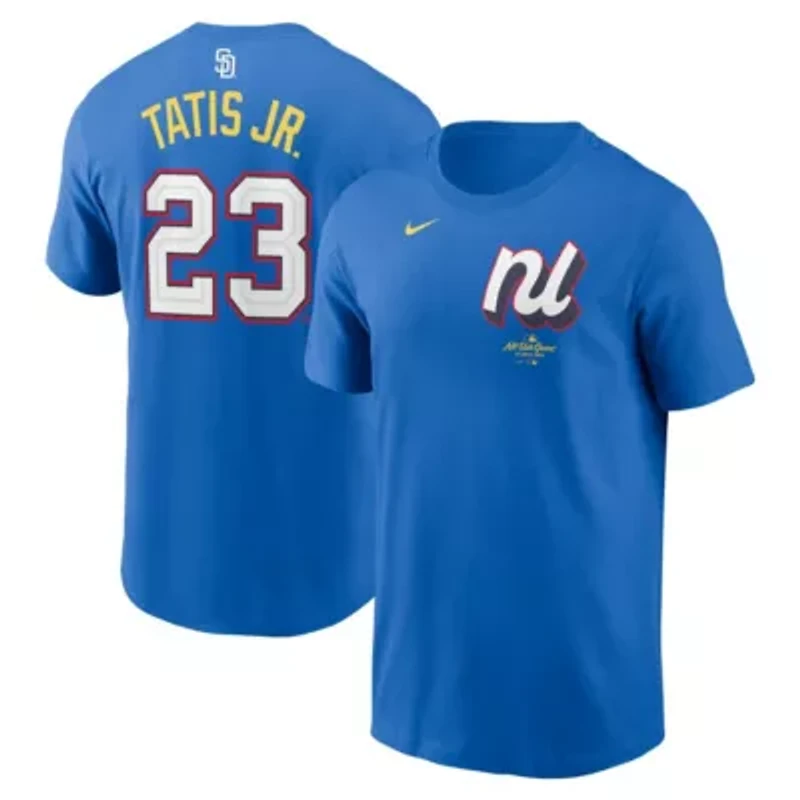 Multi-Team MLB Nike Fernando Tatis Jr. National League 2025 All-Star Edition Name & Number T-Shirt