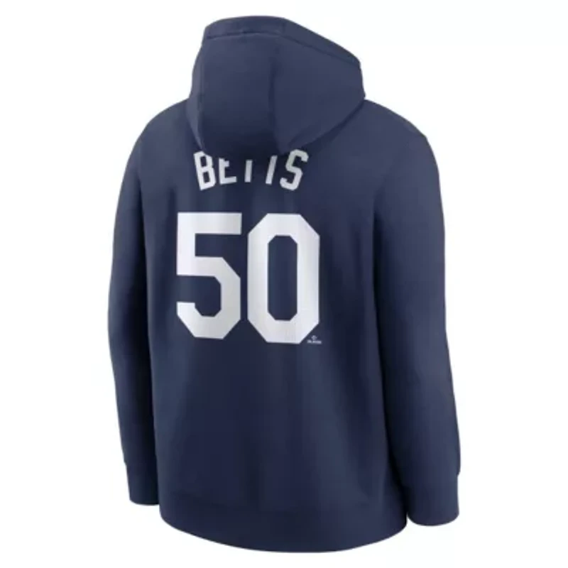MLB Nike Mookie Betts Los Angeles Dodgers Player Name & Number Club Pullover Hoodie