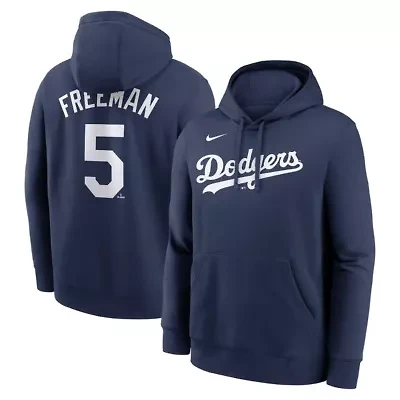 MLB Nike Freddie Freeman Los Angeles Dodgers Player Name & Number Club Pullover Hoodie