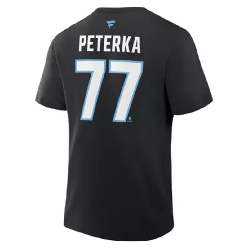NHL Fanatics JJ Peterka Utah Mammoth Authentic Stack Name & Number T-Shirt