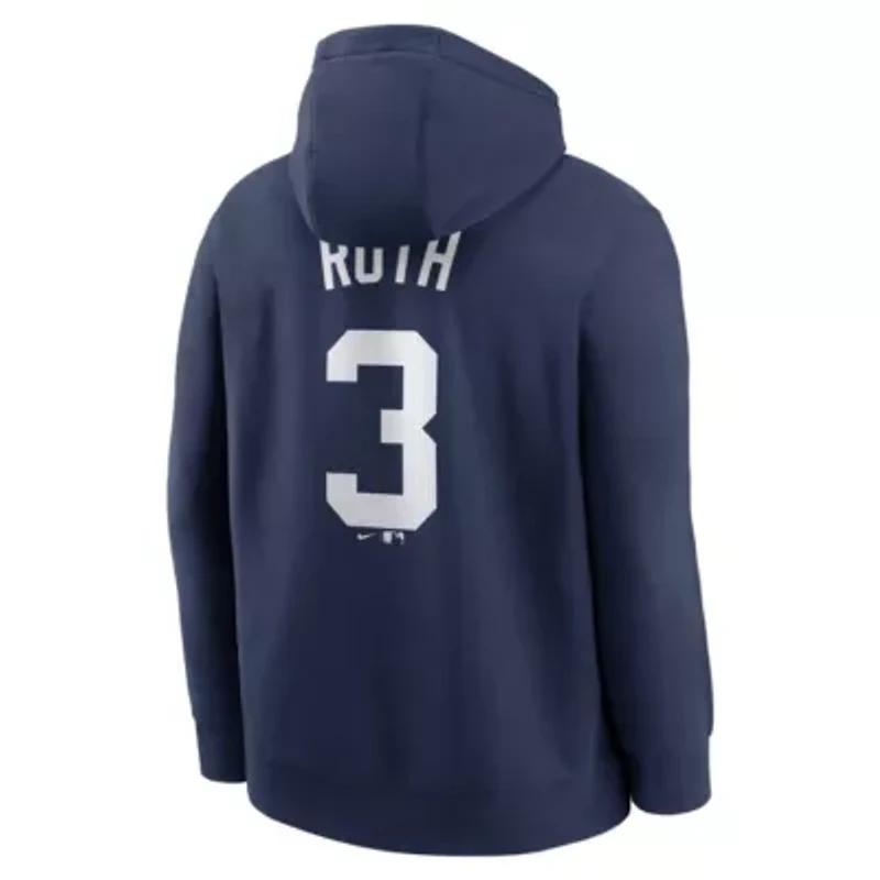 MLB Nike Babe Ruth New York Yankees Retired Player Name & Number Club Pullover Hoodie