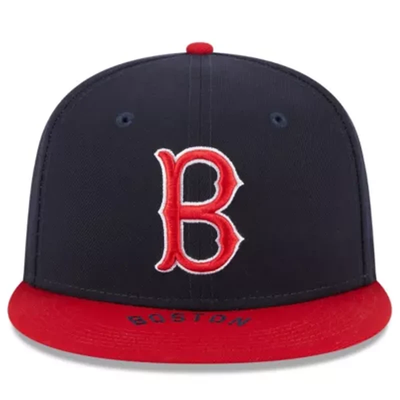 Boston Red Sox MLB Navy/Red On Deck 59FIFTY Fitted Hat