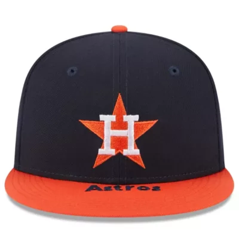 MLB Navy/Orange Houston Astros On Deck 59FIFTY Fitted Hat