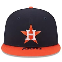 MLB Navy/Orange Houston Astros On Deck 59FIFTY Fitted Hat