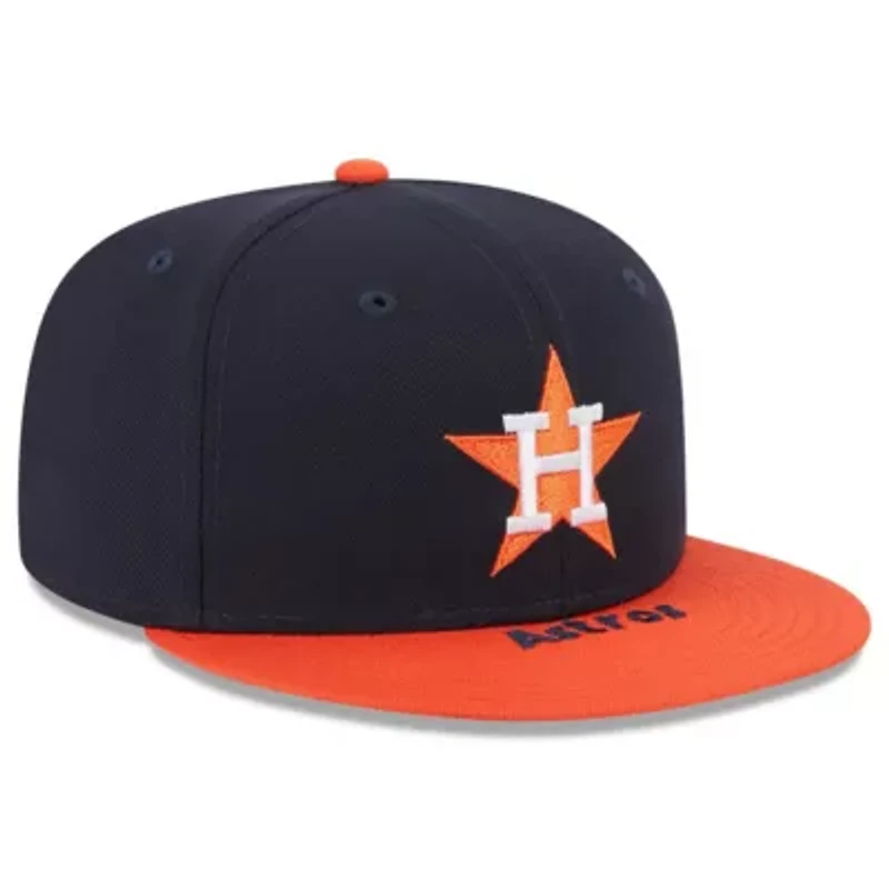MLB Navy/Orange Houston Astros On Deck 59FIFTY Fitted Hat