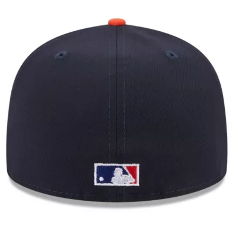 MLB Navy/Orange Houston Astros On Deck 59FIFTY Fitted Hat