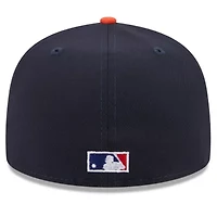 MLB Navy/Orange Houston Astros On Deck 59FIFTY Fitted Hat