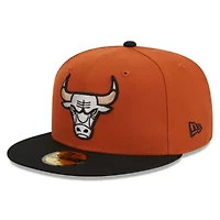 NBA Rust/Black Chicago Bulls Two-Tone 59FIFTY Fitted Hat