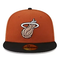 NBA Rust/Black Miami Heat Two-Tone 59FIFTY Fitted Hat