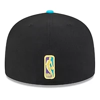 NBA Black/Turquoise Portland Trail Blazers Arcade Scheme 59FIFTY Fitted Hat