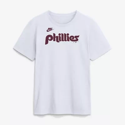 MLB Nike Philadelphia Phillies Cooperstown Collection Wordmark T-Shirt
