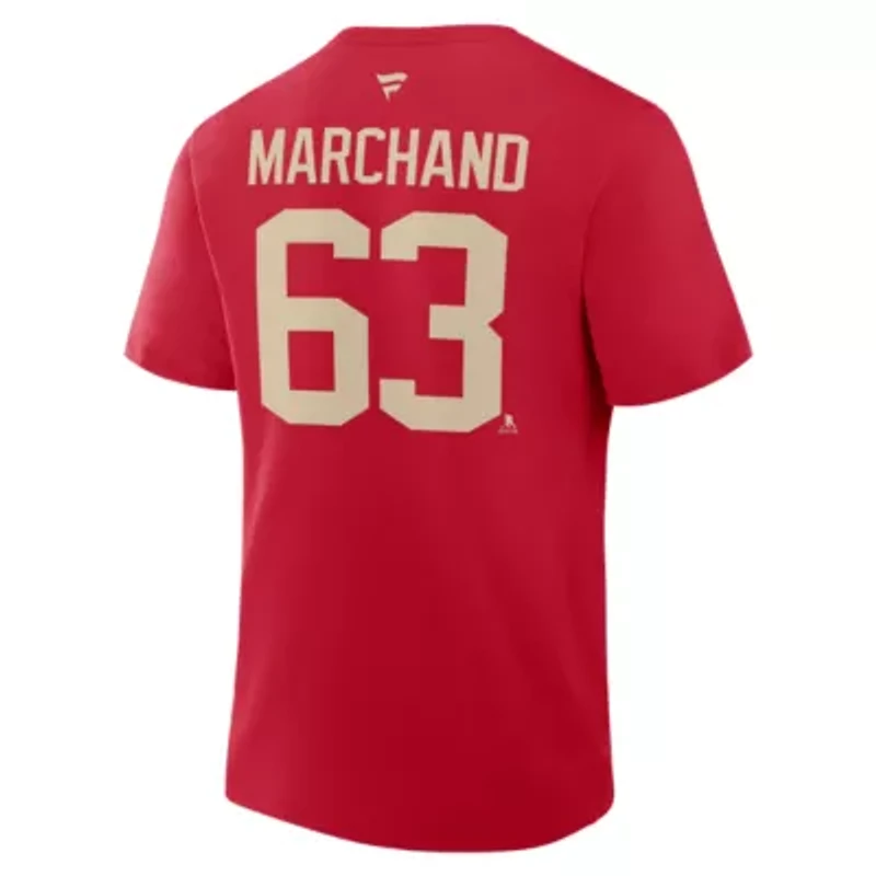 NHL Fanatics Brad Marchand Florida Panthers 2026 Winter Classic Authentic Stack Name & Number T-Shirt