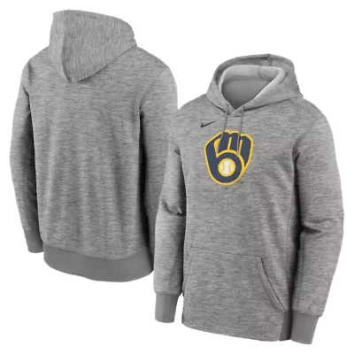 MLB Nike Milwaukee Brewers Primary Logo Therma Hoodie