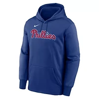 MLB Nike Philadelphia Phillies Primary Wordmark Therma Hoodie
