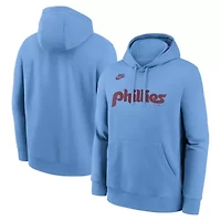 MLB Nike Light Philadelphia Phillies Cooperstown Collection Wordmark Club Hoodie
