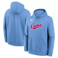 MLB Nike Light Chicago Cubs Cooperstown Collection Wordmark Club Hoodie