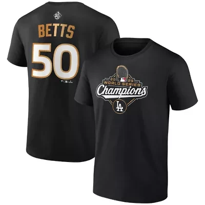 MLB Fanatics Mookie Betts Los Angeles Dodgers 2025 World Series s Name & Number T-Shirt