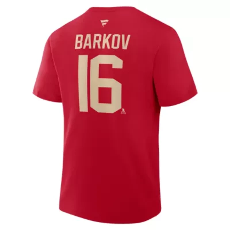 NHL Fanatics Aleksander Barkov Florida Panthers 2026 Winter Classic Authentic Stack Name & Number T-Shirt