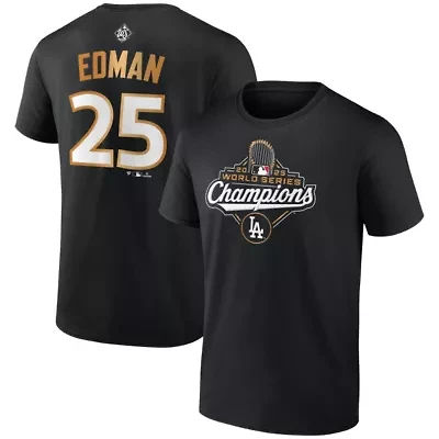 MLB Fanatics Tommy Edman Los Angeles Dodgers 2025 World Series s Name & Number T-Shirt