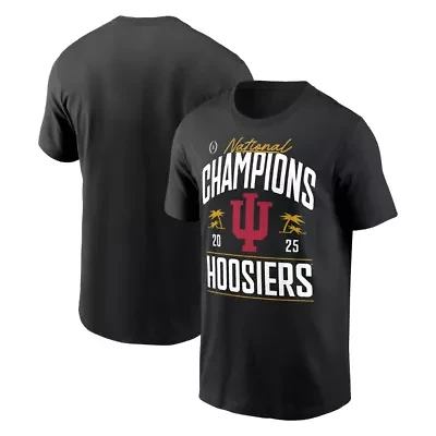 NCAA Indiana Hoosiers Football Playoff 2025 National s Locker Room Replica T-Shirt