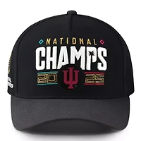 NCAA Black/Anthracite Indiana Hoosiers NCAA Football Playoff 2025 National s Locker Room Rise Adjustable Hat