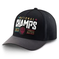 NCAA Black/Anthracite Indiana Hoosiers NCAA Football Playoff 2025 National s Locker Room Rise Adjustable Hat