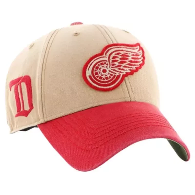 NHL Khaki/Red Detroit Wings Dusted Sedgwick MVP Adjustable Hat