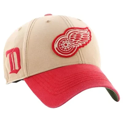 NHL Khaki/Red Detroit Wings Dusted Sedgwick MVP Adjustable Hat