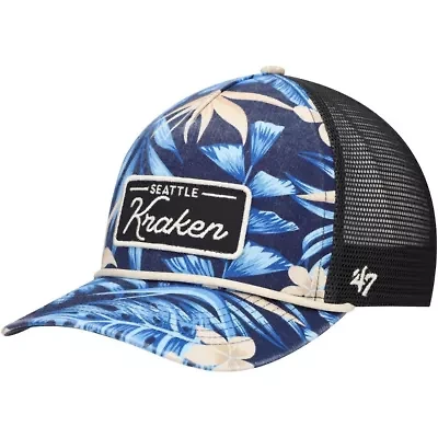 NHL Seattle Kraken Tropicalia Allover Print Trucker Adjustable Hat