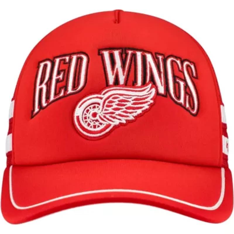NHL Detroit Wings Sideband Stripes Trucker Snapback Hat
