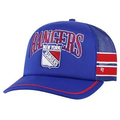 NHL New York Rangers Sideband Stripes Trucker Snapback Hat