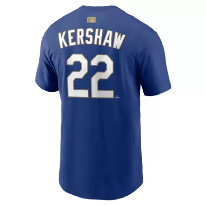 MLB Nike Clayton Kershaw Los Angeles Dodgers 2026 Collection Name & Number T-Shirt