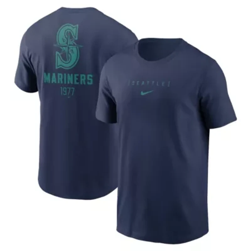 MLB Nike Seattle Mariners Large Logo Back Stack T-Shirt